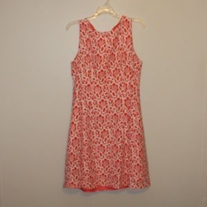 Eva Mendes NY&CO Coral w/ Lace Dress 12
